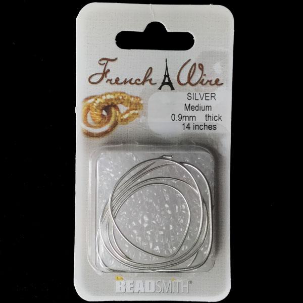 Silver Medium 0.9MM French Boullion Wire