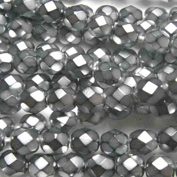 Silver Pearl 6MM Fire Polish Ball