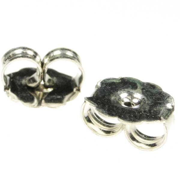 Silver Plate 10MM Scroll Nut Post Back