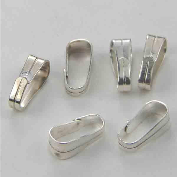 Silver Plate 10X4MM Wraparound Bail