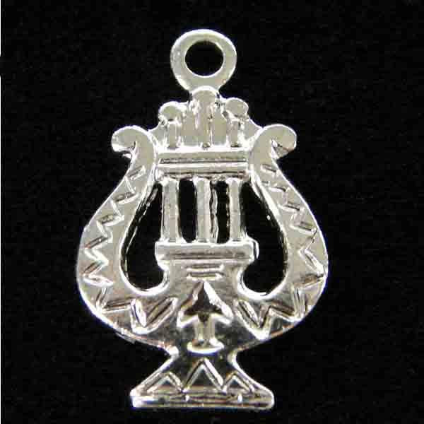 Silver Plate 11x14MM Diestruck Lyre