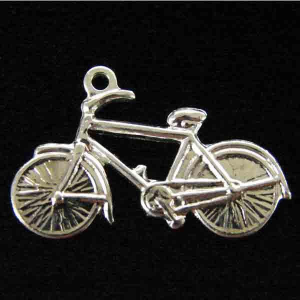 Silver Plate 11x21MM Bicycle Stamping