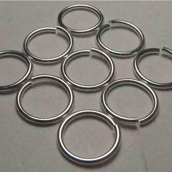 Silver Plate 12MM 18 gauge Round Jump Ring