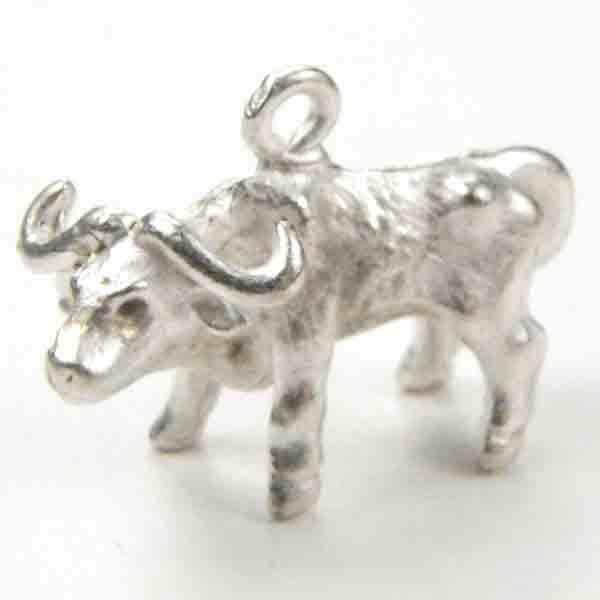 Silver Plate 12x21MM Ox Of The Chinese Zodiac