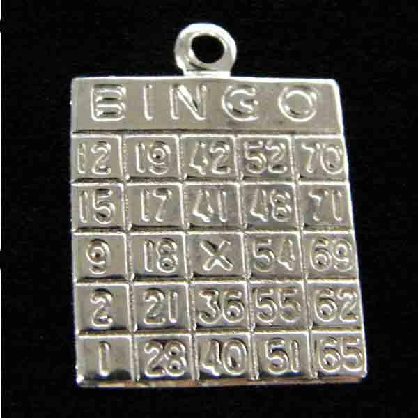 Silver Plate 13x16MM Bingo Card Stamping
