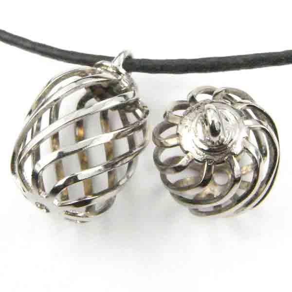 Silver Plate 14x11MM Twisted Wire Barrel Drop