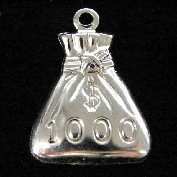 Silver Plate 14x16MM Money Bag Stamping