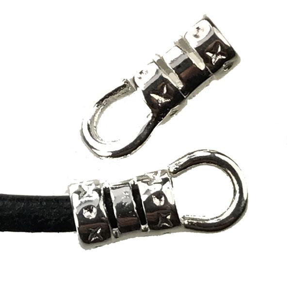 Silver Plate 1.5MM Cord Crimp End