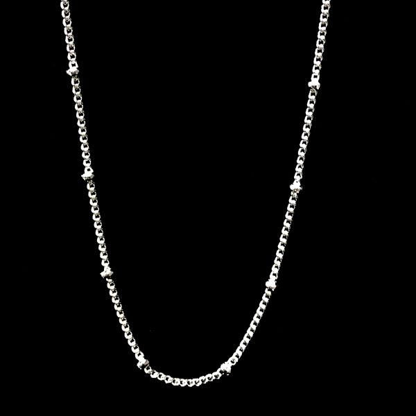 Silver Plate 1.5MM Curb Chain With 2MM Ball