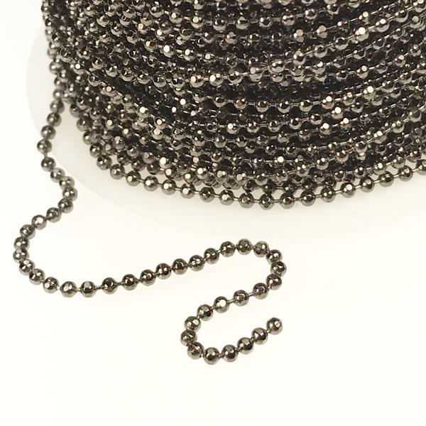 Silver Plate 1.5MM Diamond Cut Ball Chain