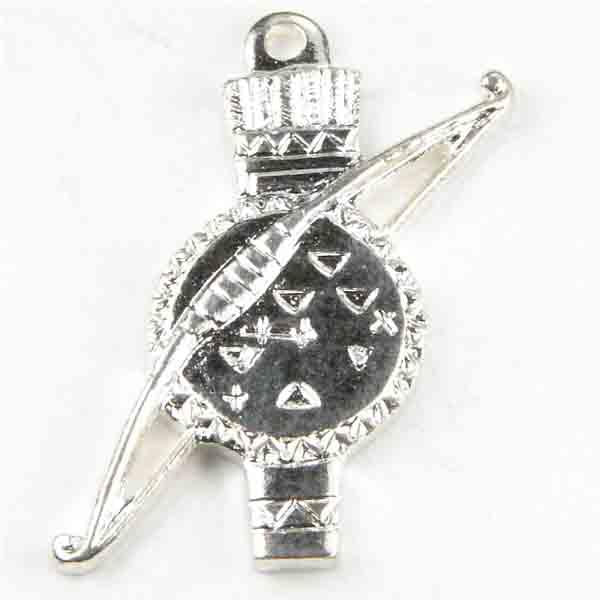 Silver Plate 15x14MM Diestruck Quiver