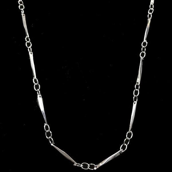 Silver Plate 15x3MM Bar Chain