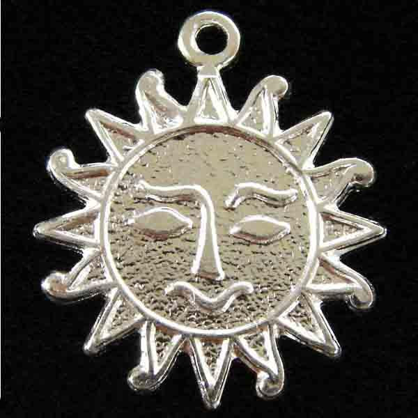 Silver Plate 16MM Diestruck Sun Face