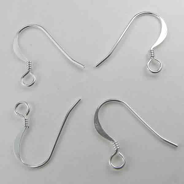 Silver Plate 16MM  Earwire With Coil