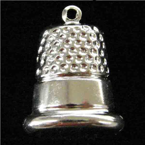 Silver Plate 16x13MM Thimble Stamping