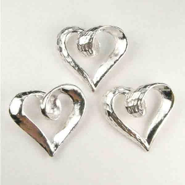 Silver Plate 16x18MM Heart