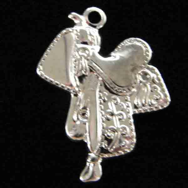 Silver Plate 17x22MM Saddle Stamping
