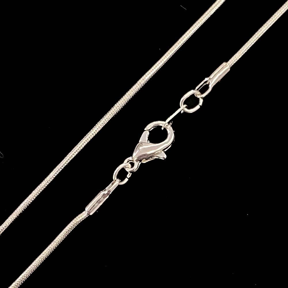 Silver Plate 18 Inch 1MM Snake Chain Neckalce