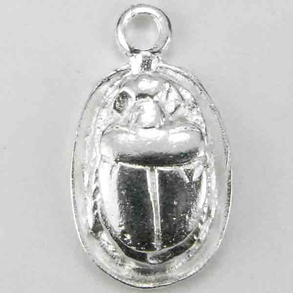 Silver Plate 18x14 Scarab Pend