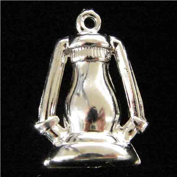 Silver Plate 19x13MM Hollow Lantern