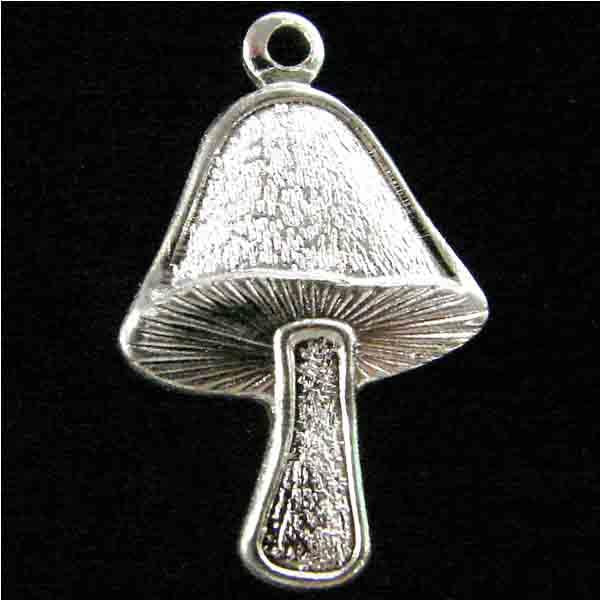 Silver Plate 20X13MM Mushroom