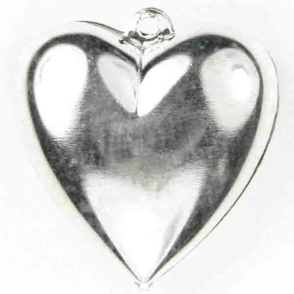 Silver Plate 20x10 Heart Hollow