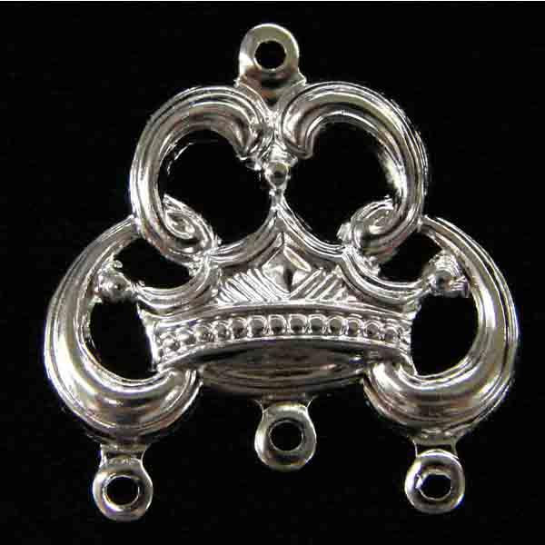Silver Plate 20x16MM Crown Chandelier Connector 1 to 3