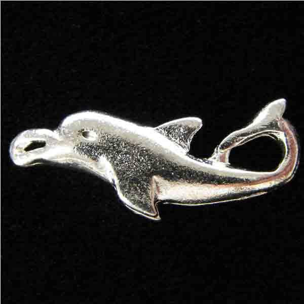 Silver Plate 21.5x8.5MM Dolphin