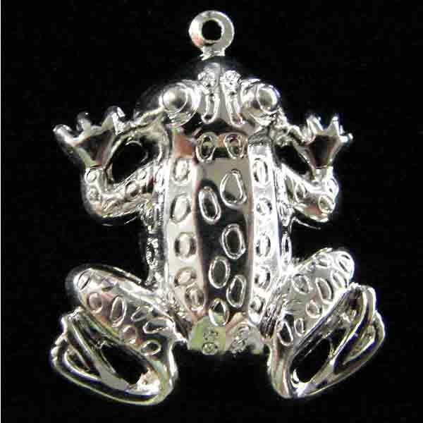 Silver Plate 22X20MM Frog Stamping