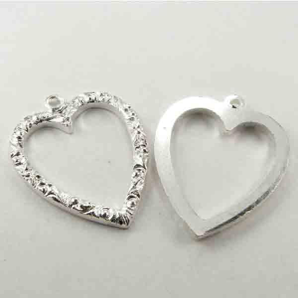 Silver Plate 23x18 Open Heart