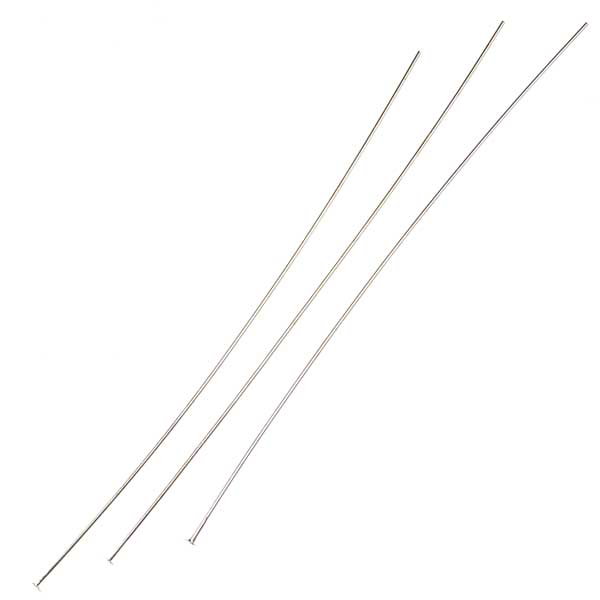 Silver Plate 24 Gauge 3 Inch Headpin