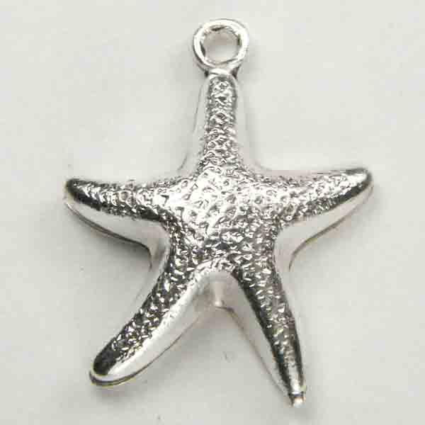 Silver Plate 24x14MM Starfish