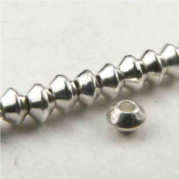Silver Plate 2.5x4MM Bicone