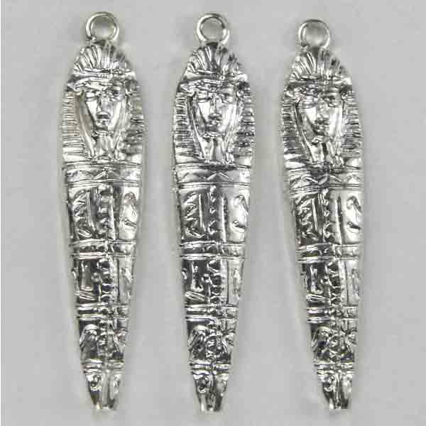 Silver Plate 27x6 Mummy Sarcophagus