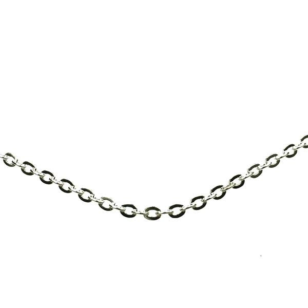 Silver Plate 2MM Flat Oval Cable Chain