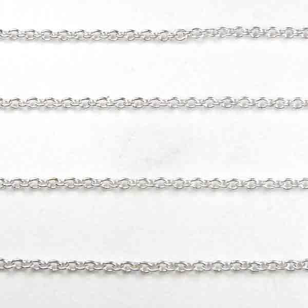 Silver Plate 2X1.5MM Soldered Cable Chain