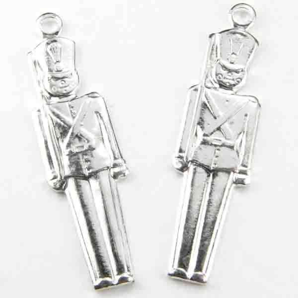 Silver Plate 21x7MM Toy Soldier
