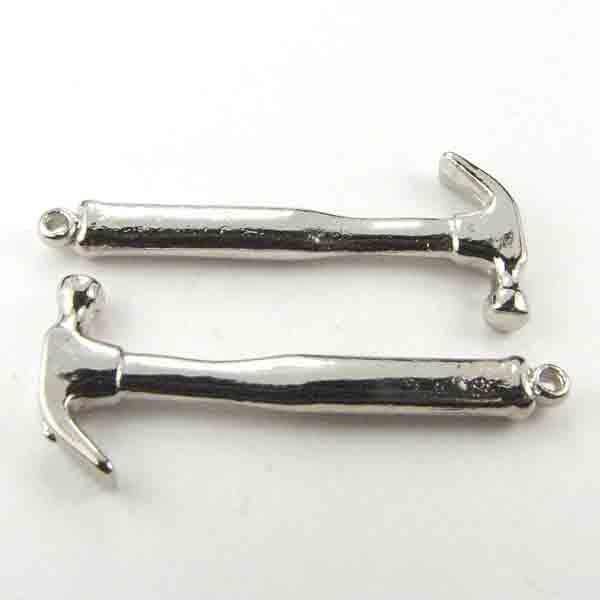 Silver Plate 34x14MM Hammer