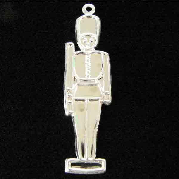 Silver Plate 36x10MM Nutcracker Stamping