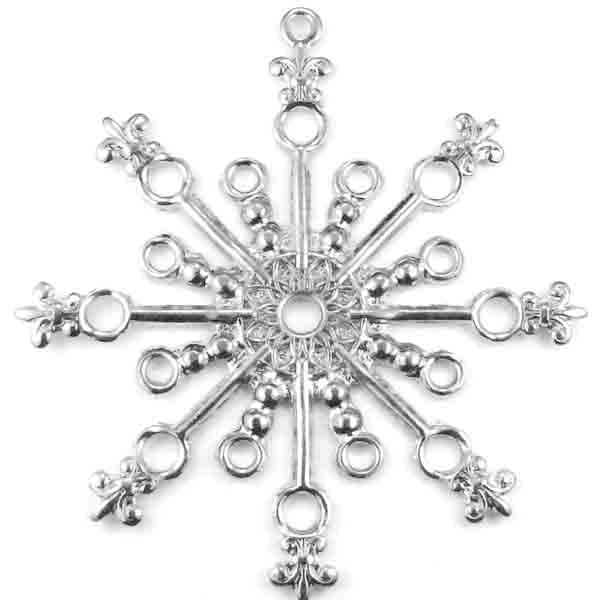 Silver Plate 38mm Snowflake