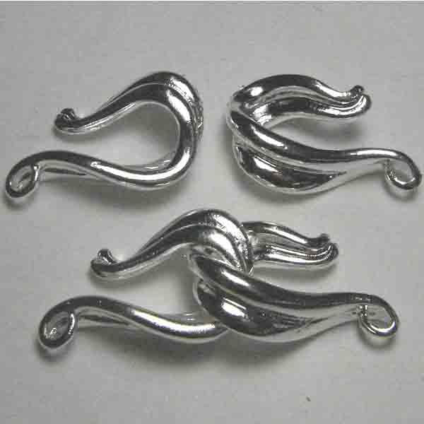 Silver Plate 42x15MM Hook Clasp