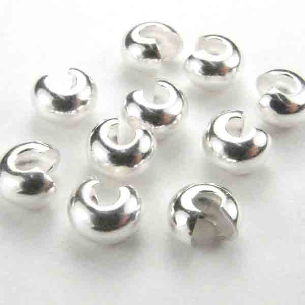 Silver Plate 4MM Crimp Cover