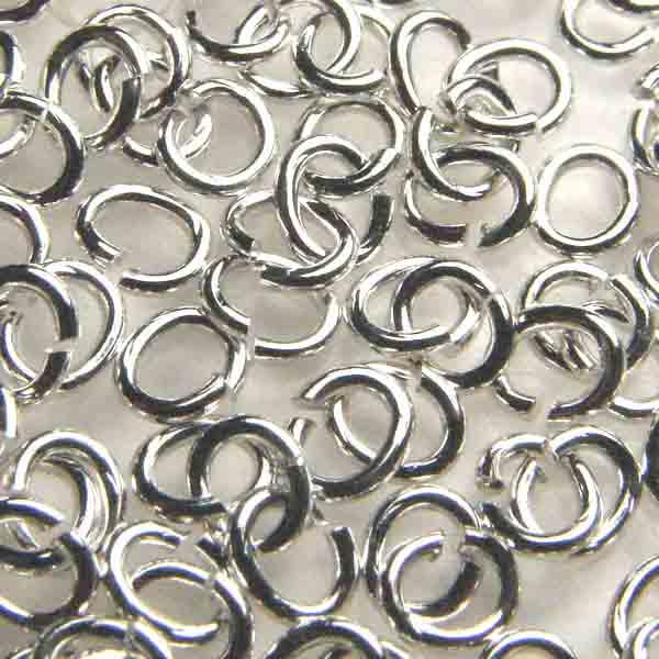 Silver Plate 4x3MM 21 Gauge Oval Jump Ring