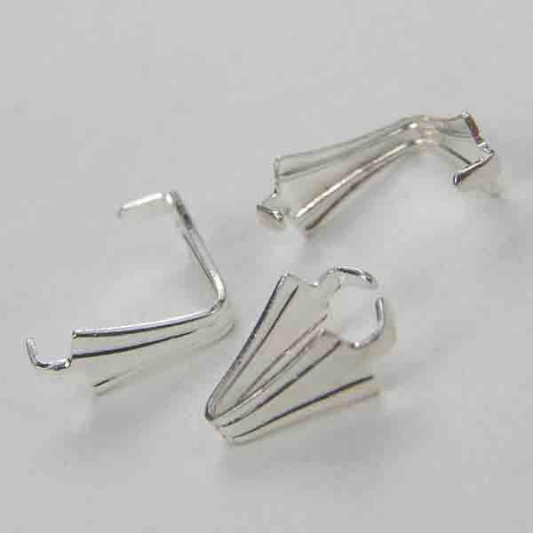 Silver Plate 5MM Bail Pinch No Loop