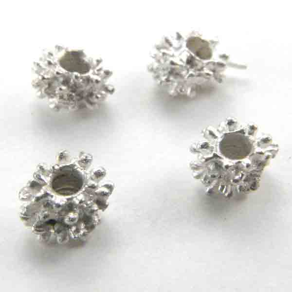 Silver Plate 5MM Knobbed Cast Ball Bead