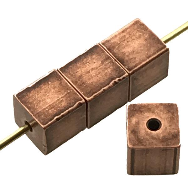 Silver Plate 5MM Solid Cube Bead