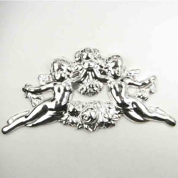 Silver Plate 62x30 Twin Cherubs