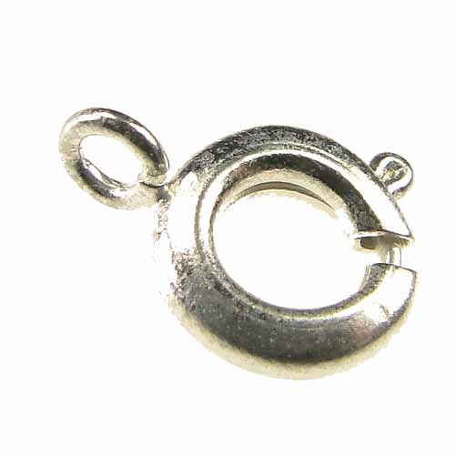 Silver Plate 7MM Spring Ring Clasp