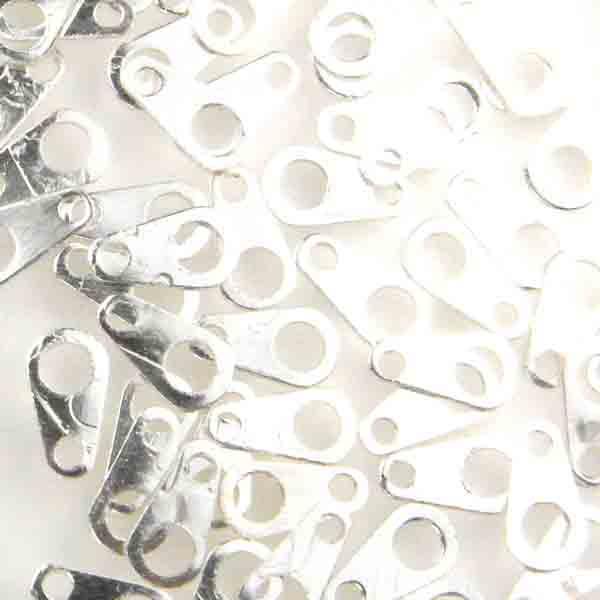 Silver Plate 7X3MM Clasp Tab Connector