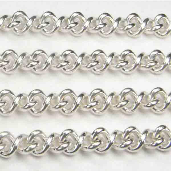 Silver Plate 7X4MM Figure 8 Chain